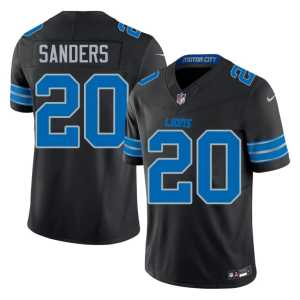 #20 Mens Black Barry Sanders Lions Replica Jerseys 780304-514 - Image 1