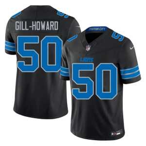 #50 Skyler Gill-Howard Silver Rush Men NIL Black Jerseys 635699-693 - Image 1