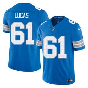 #61 Anthony Lucas The Pride Blue Replica Men's Jerseys 832757-698 - Image 1