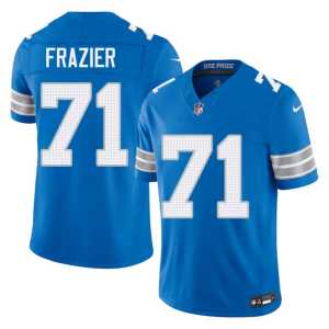 #71 Men Blue DET Miles Frazier Game Jerseys 426295-612 - Image 1