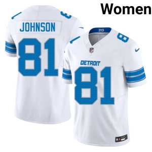 #81 Women's One Pride White Official Calvin Johnson Jerseys 850537-542 - Image 1