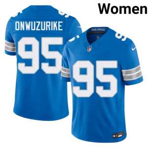 #95 DL Women's Stitched Blue Levi Onwuzurike Jerseys 450872-190 - Image 1