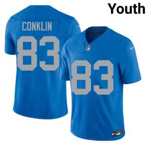 #83 Blue Silver Rush Replica Youth Tyler Conklin Alternate Jerseys 306287-206 - Image 1