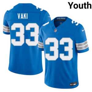#33 Official Youth Sione Vaki Blue Silver Rush Jersey 902489-116 - Image 1