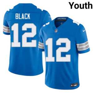 #12 Blue Youth Silver Rush Tarik Black NIL Jersey 282686-693 - Image 1